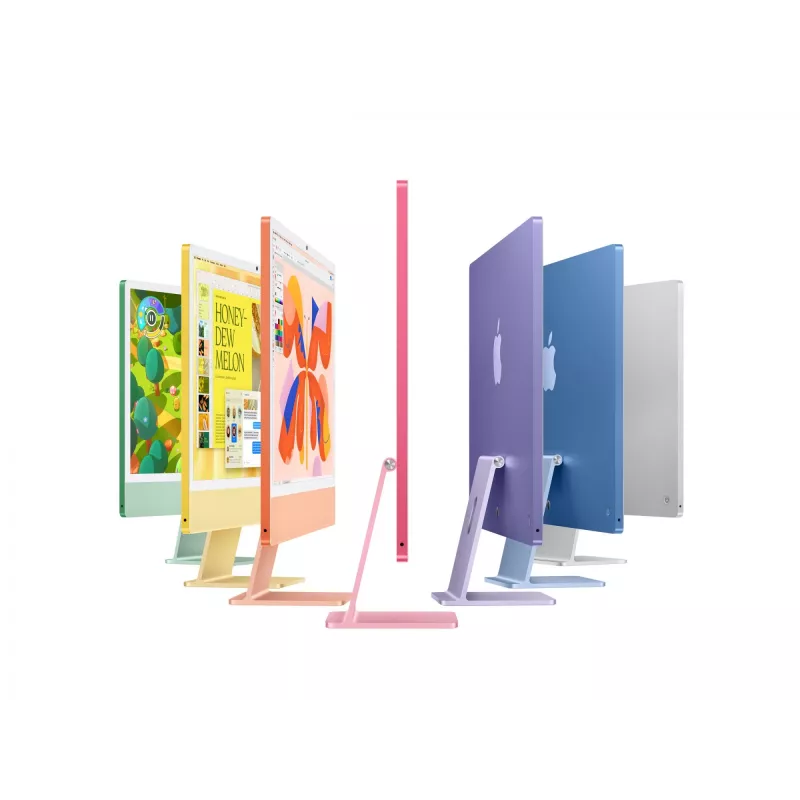 iMac 24 collas: M4 10/10, 24GB, 512GB SSD - Sudraba