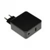 Portatīvā datora barošanas adapteris IBOX IUZ65WA, AC-DC automātisks 100–240V → 18.5–20.5V, 65W, 1×USB, melns