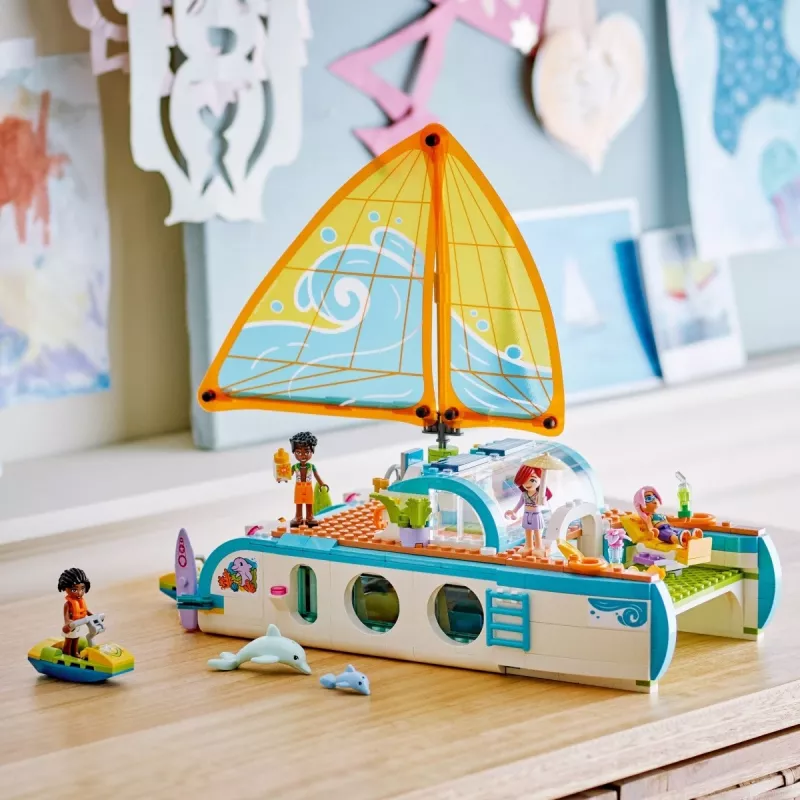 LEGO Friends spēļu komplekts Ceļojumu laivas piedzīvojums 42664 — 685 detaļas, 4 mini-lelles, vecumam 8+, 260×190×320 mm