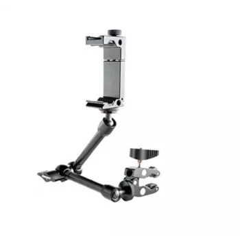 Smartphone mount deeper ITGAM0026 for kayak and boat — aluminium, adjustable angle, C-clamp up to 41 mm, phone spacing 65–95 mm