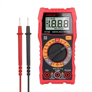 Multimetrs Habotest HT108L — līdzstrāva līdz 600 V, maiņstrāva līdz 600 V, 10 A diapazons