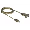 Seriālais kabelis DeLOCK 64073 USB Type-A DB-9 caurspīdīgs 2 m