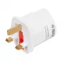 Strāvas adapteris IBOX iaukeu tīkla lādētājs ar maināmiem UK (G tips) un EU (E tips) spraudņiem, 100–240 V 50/60 Hz, 7,5 A, balts