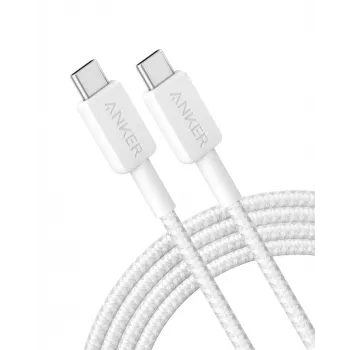USB-C uz USB-C kabelis Anker 322 — 1,8 m, balts