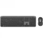 Logitech Signature plāns Combo MK950 - tastatūras un peles komplekts - 100% - pilna izmēra - bezvadu - Bluetooth 5.1 LE - QWERTY - spāņu - grafīta (920-012486)