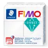 Modelējamā māla FIMO effect balts caurspīdīgs 8010-014 — balts caurspīdīgs efekts, mīksts polimērmāls, 57 g gabaliņš