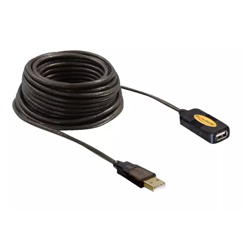 USB kabelis DeLOCK 82446 USB 2.0 10 m melns