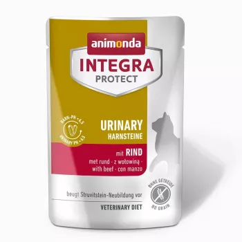Mitrā kaķu barība animonda Integra Protect Urinary Struvite Beef 85 g, bez graudiem, bez glutēna