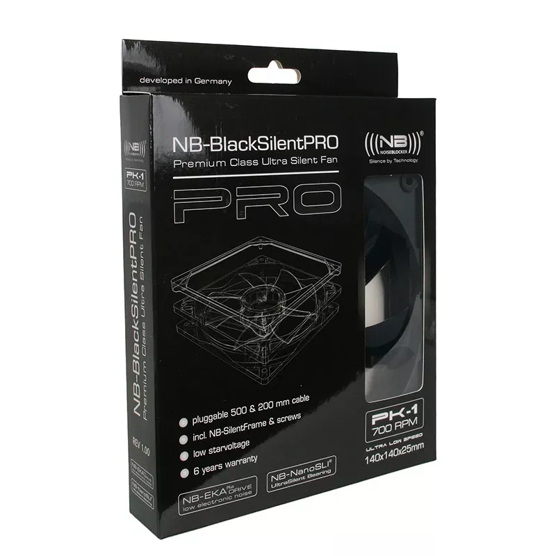 Ventilators Noiseblocker BlackSilentPro PK1 14 cm 700 RPM 49 m³/h