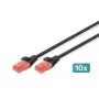 Tīkla kabelis Digitus CAT 6 U/UTP 0,5m RJ-45 melns
