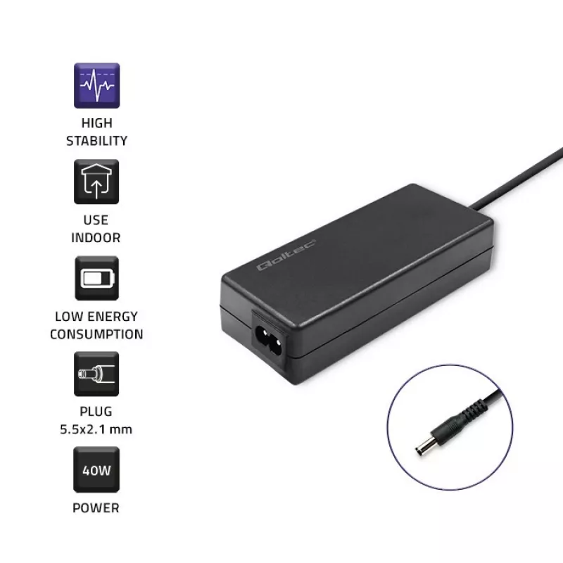 AC tīkla adapteris 40W 12V, 3.33A, 5.5x2.1