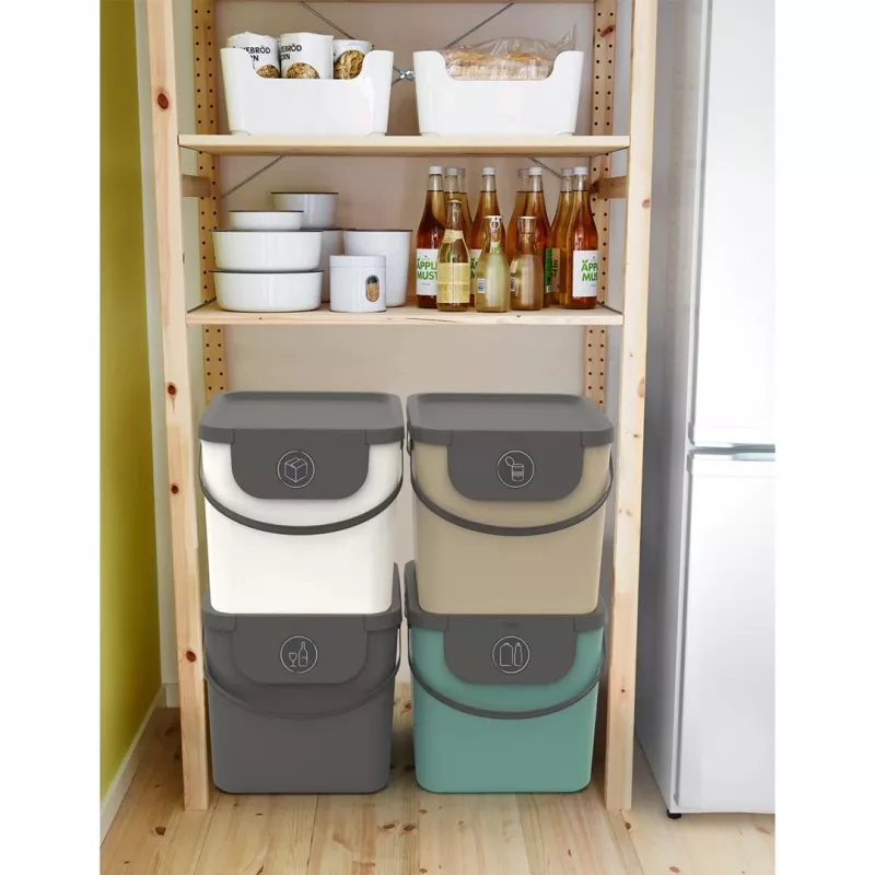 Atkritumu tvertne rotho Albula 40 L taisnstūrveida plastmasa, zaļa, 40 L, 400×358×340 mm