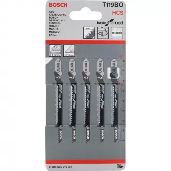 Bosch 2 608 630 310 figūrzāģa/ritenzāģa/atgriežamzāģa asmens Figūrzāģa asmens Augstas oglekļa tērauds (HCS) 5 gab.