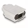 Kabeļa apvalka uzgalis DELOCK D-Sub korpuss 9 kontaktu (vīrišķais/sievišķais) sudrabota plastmasa, 31×46×16 mm