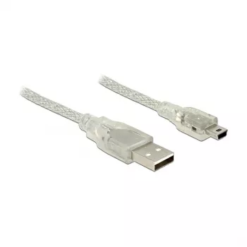 USB kabelis DeLOCK 83909 5m USB2.0-A Mini-B caurspīdīgs