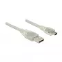 USB kabelis DeLOCK 83909 5m USB2.0-A Mini-B caurspīdīgs