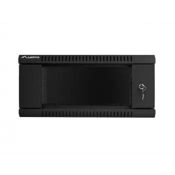 Stiprināms pie sienas statīvs LANBERG WF01-6404-10B 4U 19 collas 600×450×285 mm IP20 melns, 60 kg ietilpība