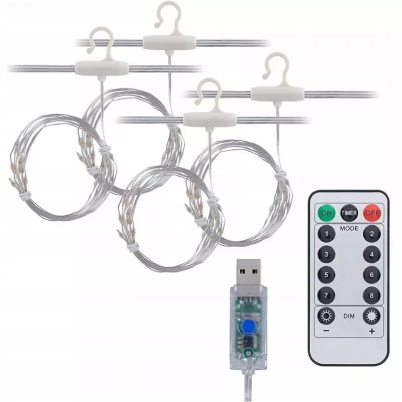 LED aizkars Extralink KURTYNA LED 3x3 ar tālvadības pulti (modelis EX.73172)