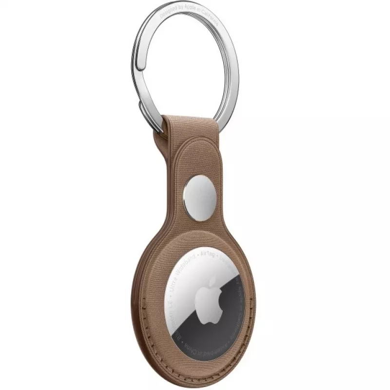 APPLE AirTag FineWoven atslēgu gredzens, pelēkbrūns