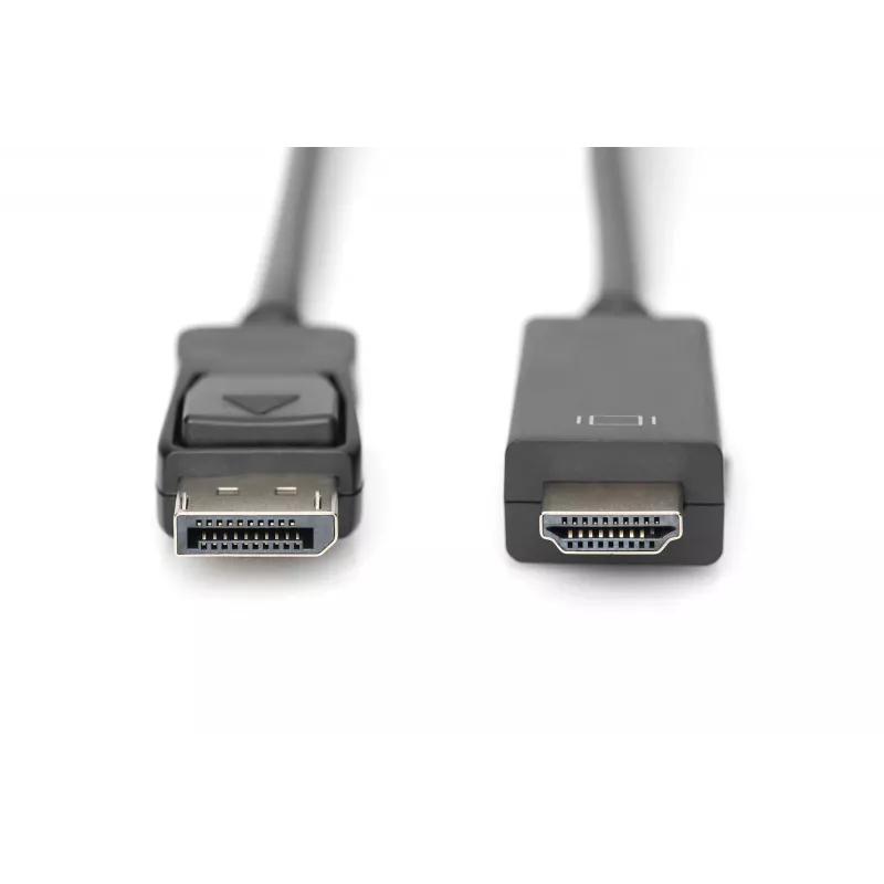 Adapterkabelis Displayport 1.2 ar fiksatoru 4K 60Hz UHD Tip DP/HDMI A M/M melns 2 m