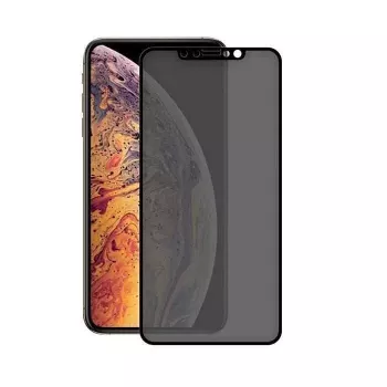 Rūdīta stikla ekrāna aizsargs Devia Real Series iPhone XS Max, 3D pilna ekrāna, melns