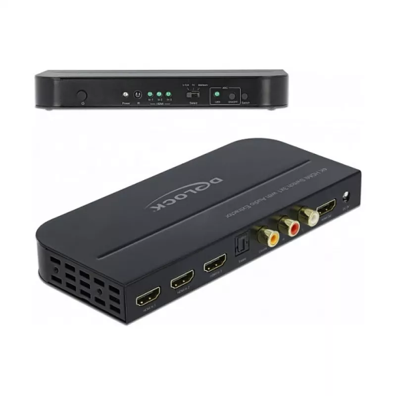 HDMI slēdzis DeLOCK 3 x HDMI ieeja uz 1 x HDMI izeja 4K 60 Hz