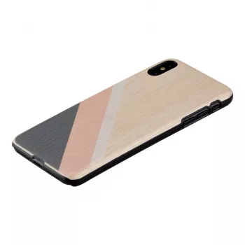 Viedtālruņa maciņš man and wood iPhone XS Max — rozā uzvalks, melns