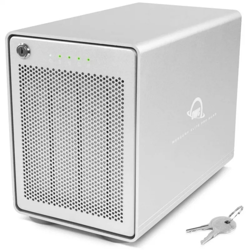 Mercury Elite Pro Quad, disku korpuss, sudraba, USB 3.2 Gen 2, gatavs RAID
