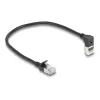 Tīkla kabelis DeLOCK RJ45 Cat.6A 0.25m Melns