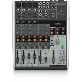Behringer Xenyx 1204USB audio mikseris, 12 kanāli, pelēks