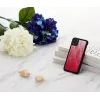 Viedtālruņa maciņš iKins iPhone 11 Pro Max — rozā ezers ar melnu apmali