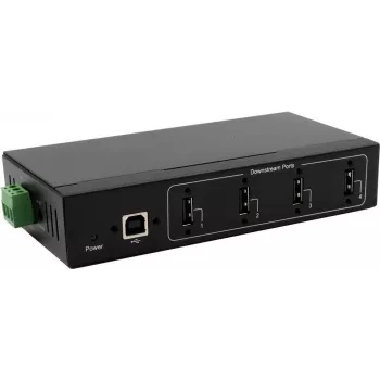 USB centrmezgls Exsys EX-11214HMVS — 4-portu metāla centrmezgls ar 15 kV ESD aizsardzību