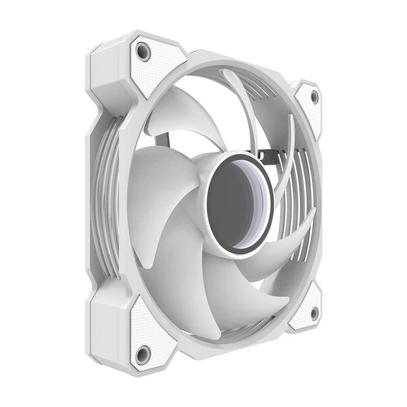 Darkflash DR08 dzesēšanas ventilators (balts) — korpusa/procesora ventilators, modelis DR08 balta, viens 120 mm ventilators