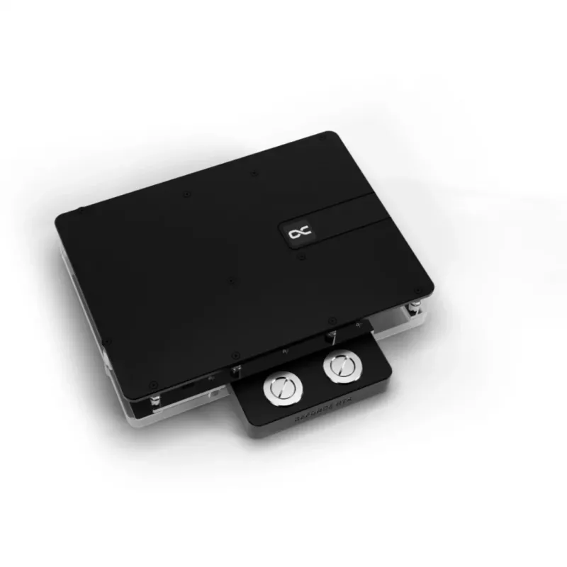 Backplate Alphacool 10260 Aluminium Chrome Copper Melns 154mm