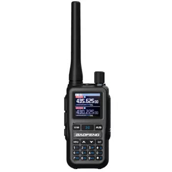 Baofeng UV-5R EU MINI USB-C Bluetooth VHF UHF aviācijas joslas pelēks rāciju komplekts