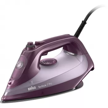 Braun TexStyle 7 Pro SI 7181 VI gludeklis Sausais un tvaika gludeklis EloxalPlus zole 3100 W Violeta krāsa