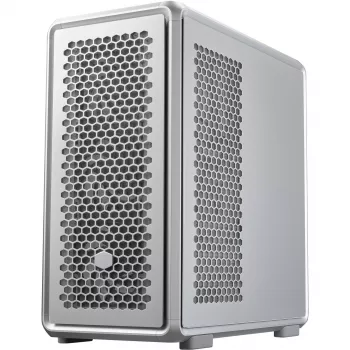 PC korpuss Cooler Master MasterFrame 600 Midi Tower Sudraba — ATX/Micro-ATX/ITX, rūdīts stikls, atbalsta 3x140 mm priekšējos ventilatorus