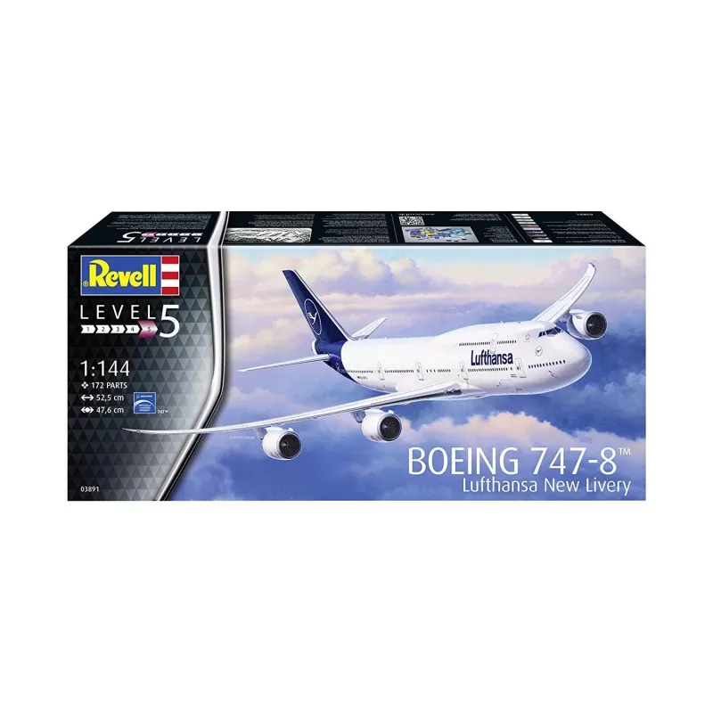 Lidmašīna Revell Boeing 747-8 Lufthansa New Livery