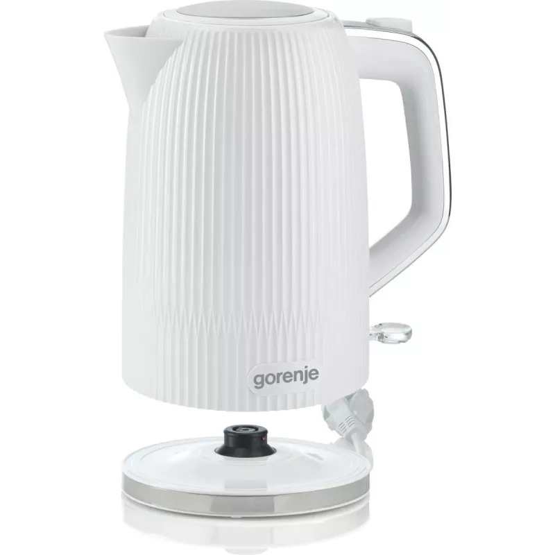 Gorenje Tējkanna | K17DPW | Elektriskā | 2200 W | 1,7 L | Nerūsējošais tērauds | 360° grozāma pamatne | Balta
