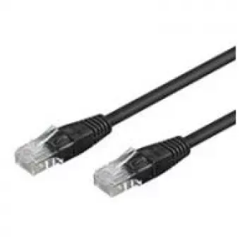 Wentronic Goobay CAT 6 komutācijas kabelis, U/UTP, melns, 7,5 m - CCA vara maisījums (68686)