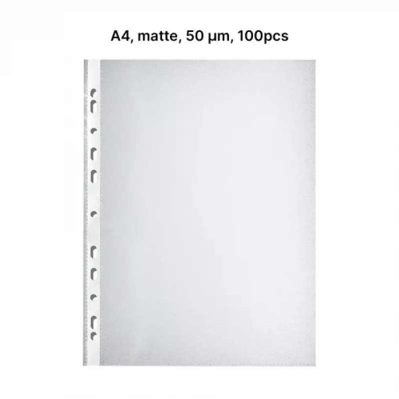 AD Class PUNCHED POCKET Orange Peel A4 50 micr., iepakojumā 100 gab.