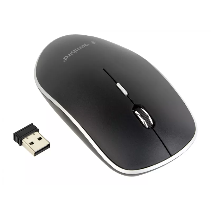 Pele USB optiska bezvadu melna/klusa MUSW-4BS-01 GEMBIRD