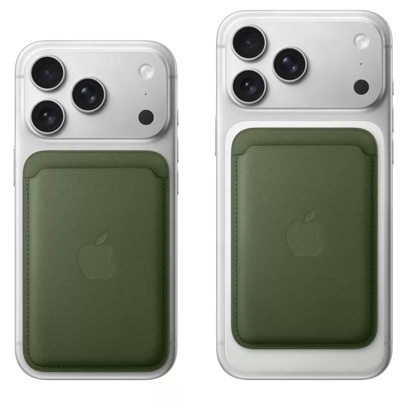 Karšu turētājs Apple iPhone FineWoven Wallet ar MagSafe Moss zaļa Microtwill