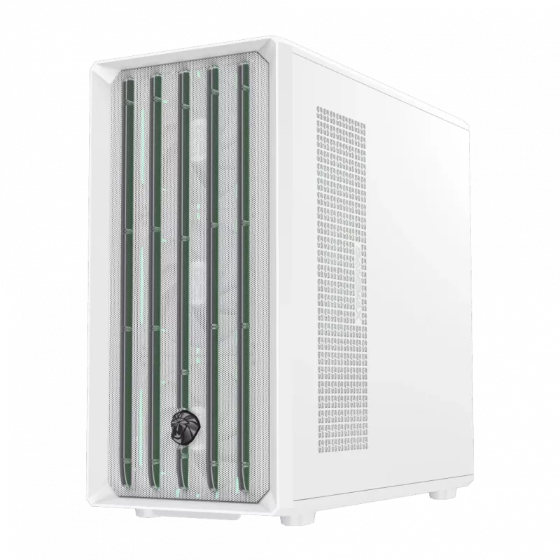 Gamemax korpuss | CLAW 460 WH | Balts | Mid-Tower | Barošanas bloks nav iekļauts