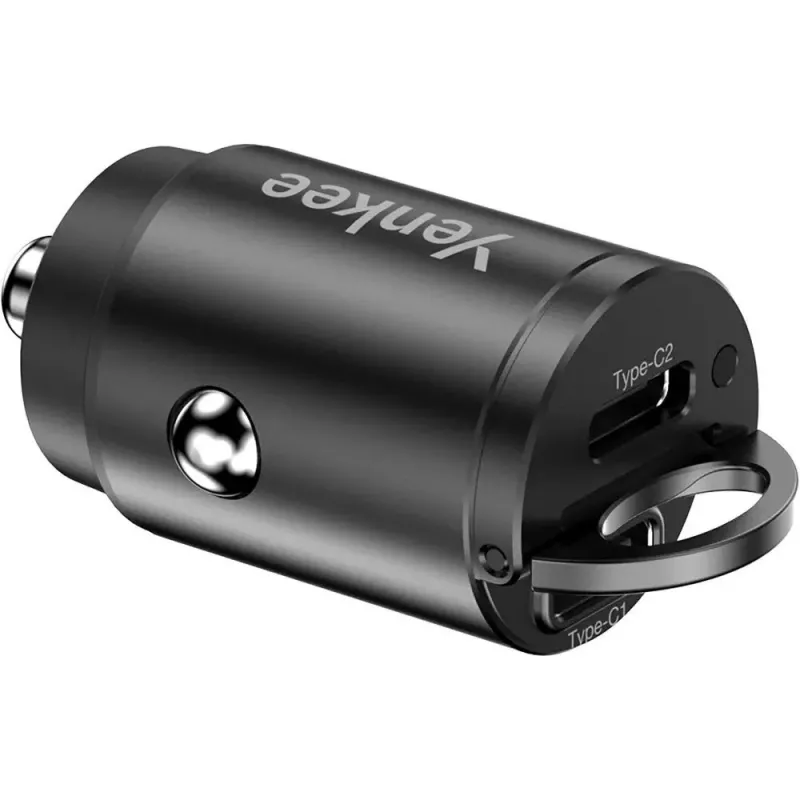 Auto lādētājs YENKEE CAR 01 Power Delivery 30W 2×USB-C