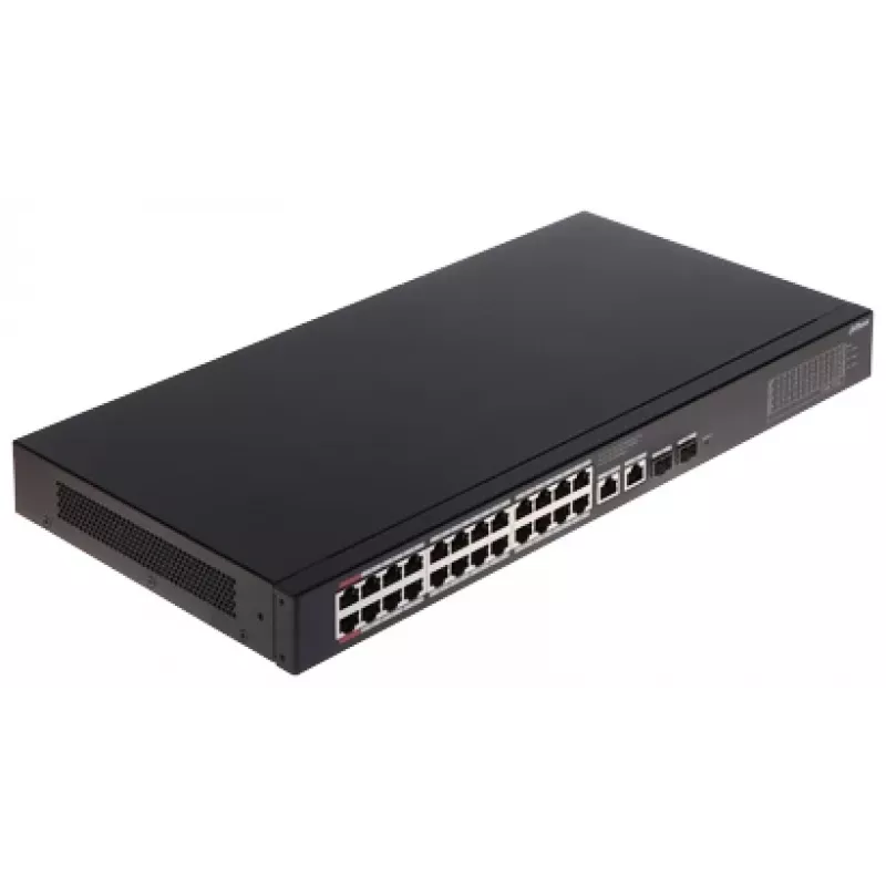 Dahua Technology CS4228-24GT-375 Managed L2 Gigabit Ethernet (10/100/1000) Power over Ethernet (PoE) Melns