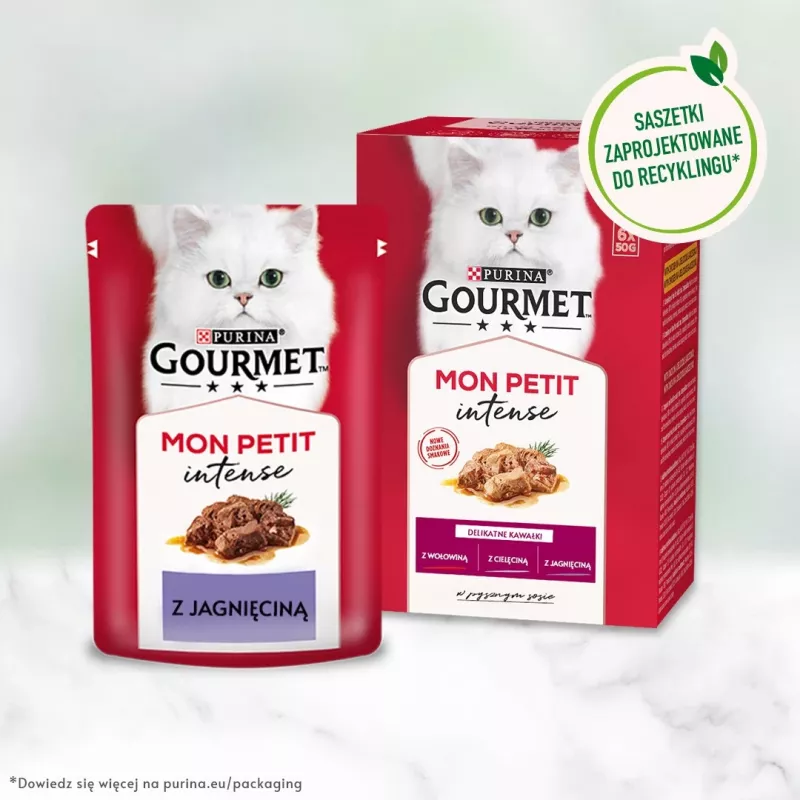 GOURMET Mon Petit Meat Mix – mitrā kaķu barība – 6 x 50 g