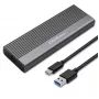 Qoltec korpuss SSD M.2 diskam, SATA, NGFF, USB-C