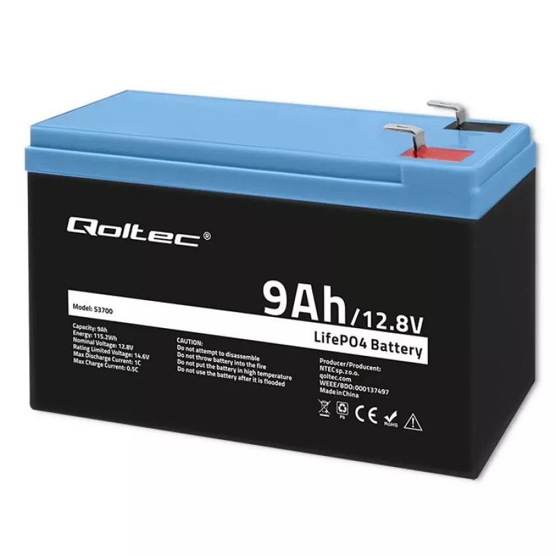 akumulators LiFePO4 Lithium Iron Phosphate 12.8V 9Ah 115.2Wh