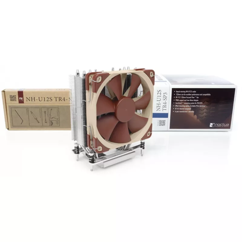 CPU dzesētājs Noctua NH-U12S TR4-SP3, viens 120 mm ventilators, AMD TR4/SP3 ligzdām, 158×125×71 mm, 870 g